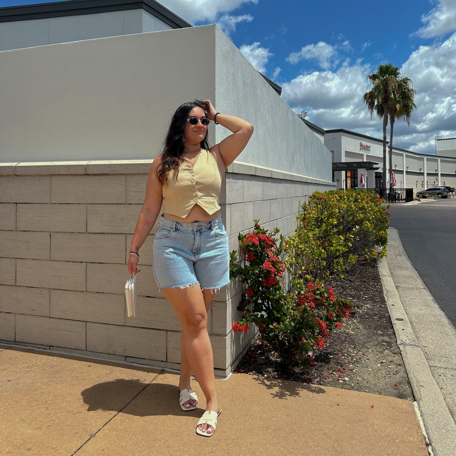 Summer fashion, summer style, summer outfits, summer outfit ideas, summer outfit Inspo, summer wardrobe, summer ootd, minimal style, casual style, casual outfits, casual chic, chic style, denim shorts, shein outfits, linen vest top, midsize fashion, midsize style, affordable fashion, everyday outfits, everyday style, outfit ideas, outfit Inspo, effortless style, Amazon fashion, Amazon fashion finds, Princess Polly style. 

#LTKStyleTip #LTKSeasonal #LTKMidsize