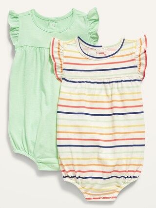 2-Pack Flutter-Sleeve Jersey Romper for Baby | Old Navy (US)