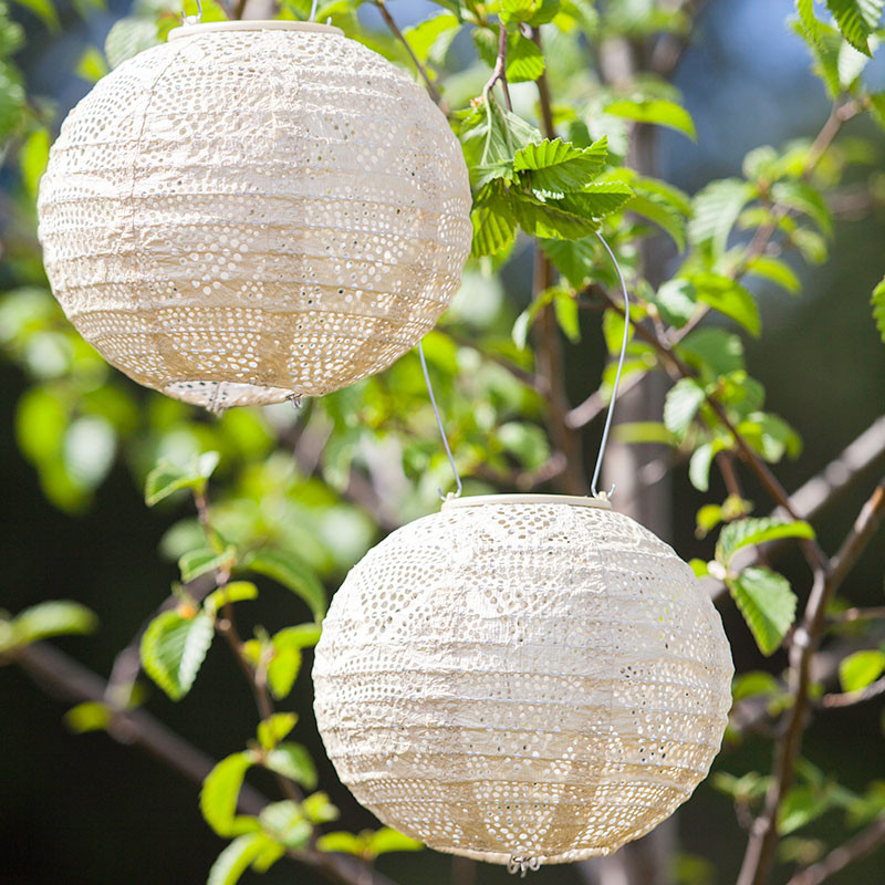 Soji\u2122 Stella Globe Solar Outdoor Lantern, 8" | The Company Store