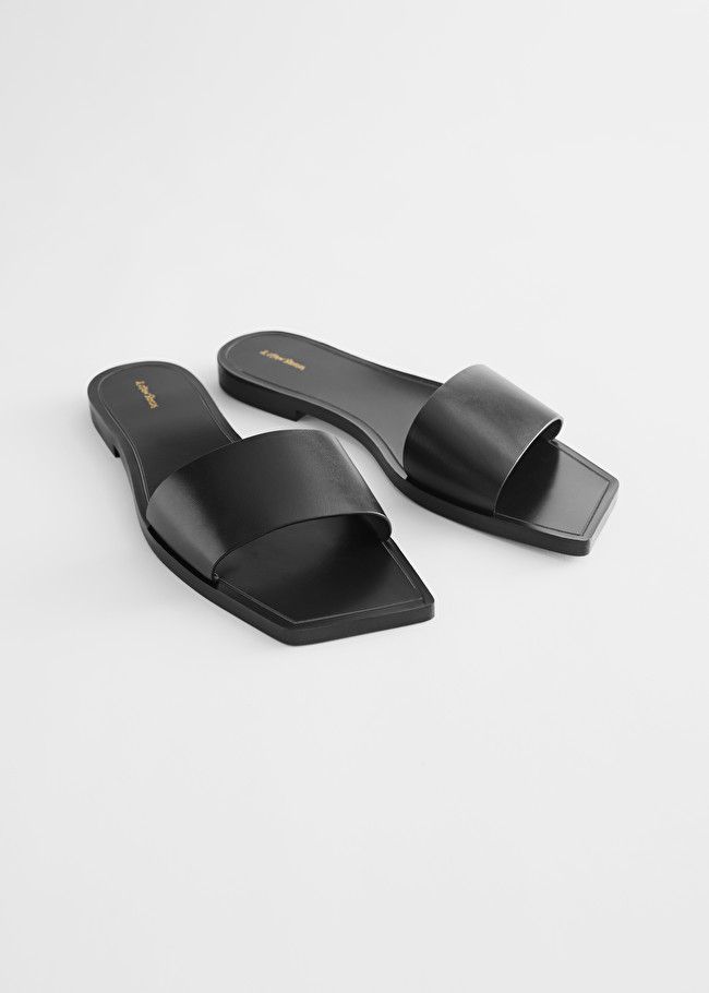 Leather Square Toe Slip On Sandals | & Other Stories (EU + UK)