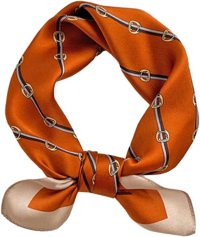 JERLA 100% Mulberry Silk Neck Scarf 21"x21" Small Square Scarfs for Women Gift Packed | Amazon (US)