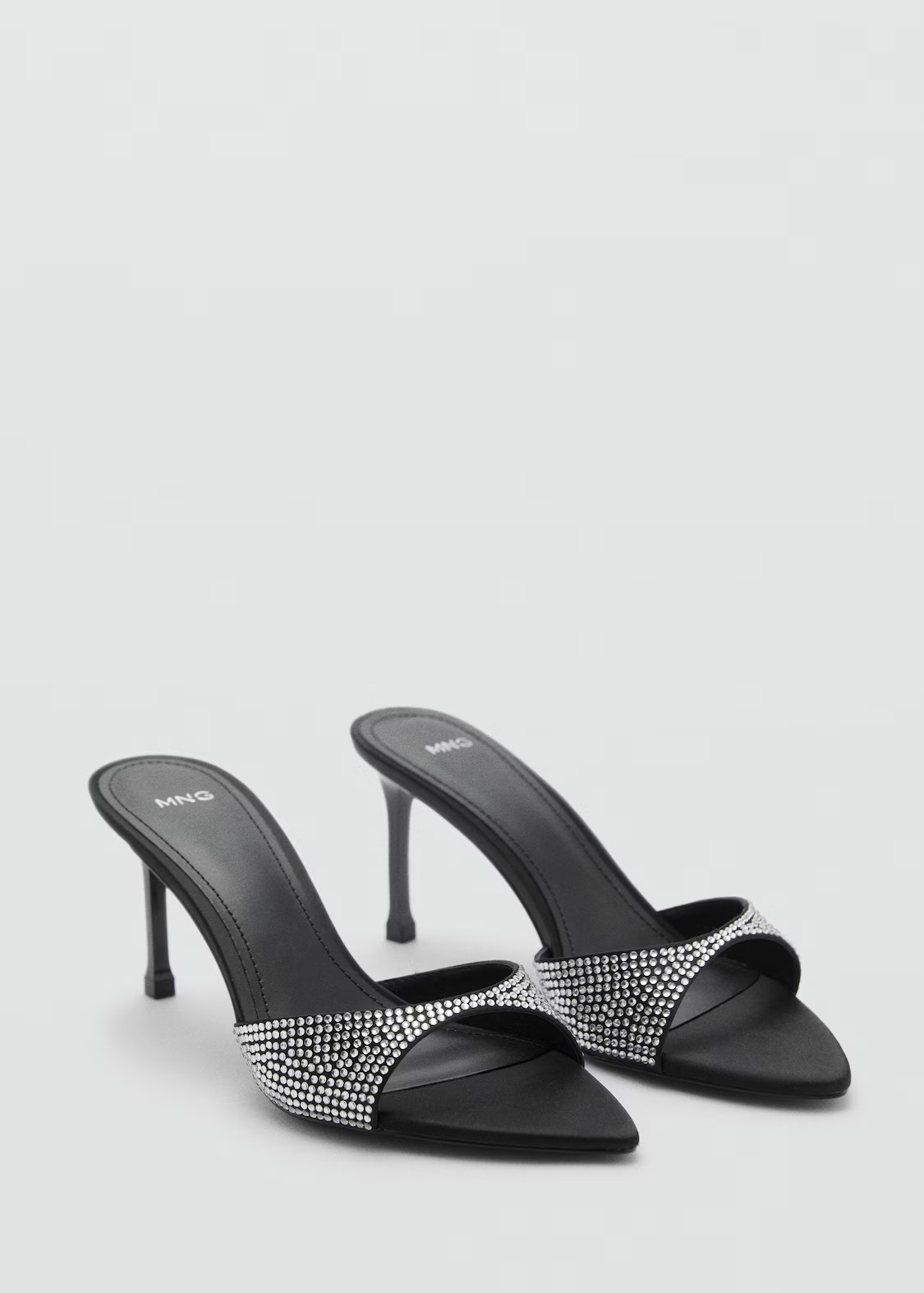 Rhinestone heeled slingback sandal - Women | MANGO United Kingdom | MANGO (UK)