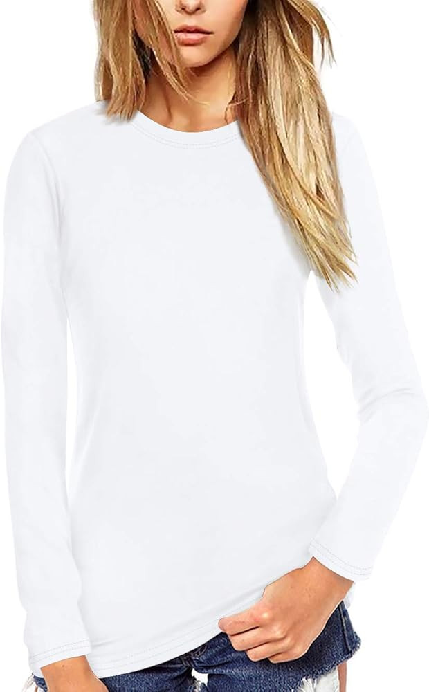 Beluring Women's Summer Shirts Short Sleeve Tops Solid Color Tees (M,Black) at Amazon Women’s Clothi | Amazon (US)