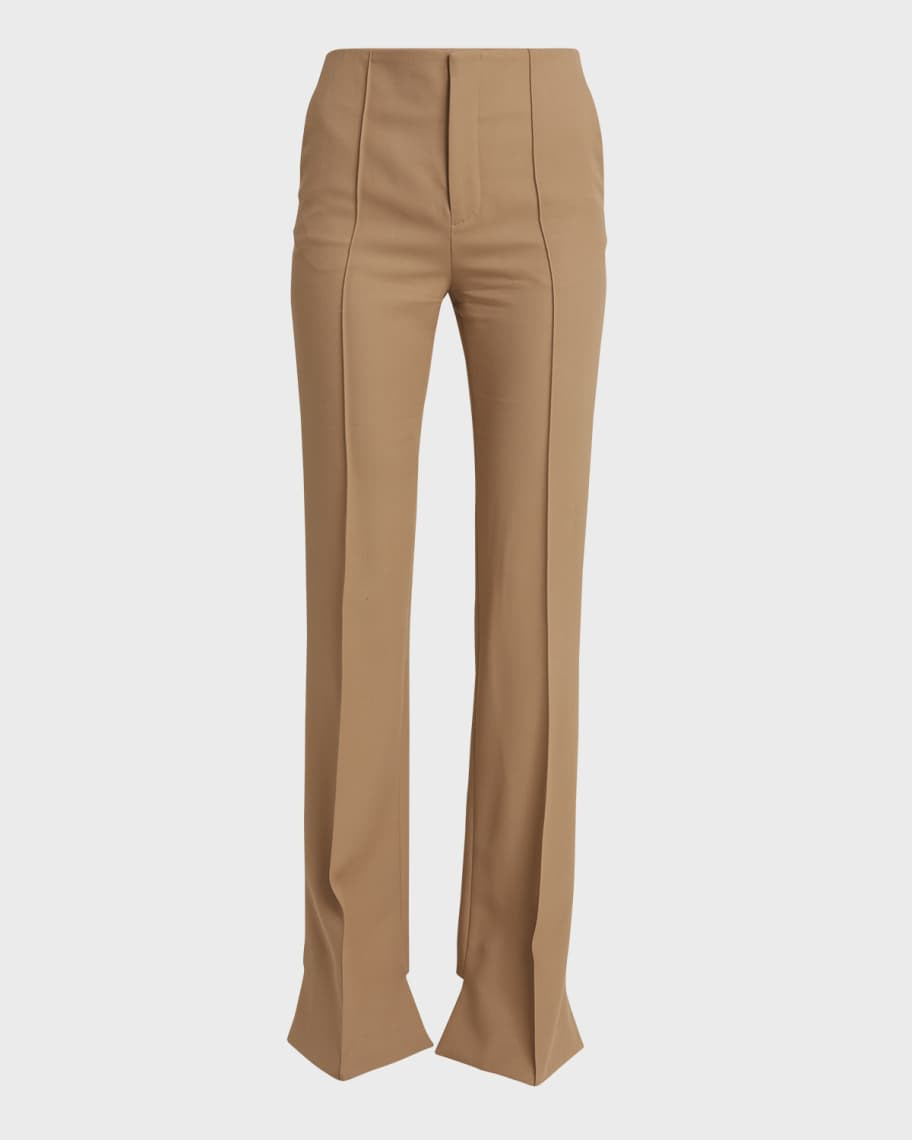 Grain De Poudre Wool Flare Pants | Neiman Marcus