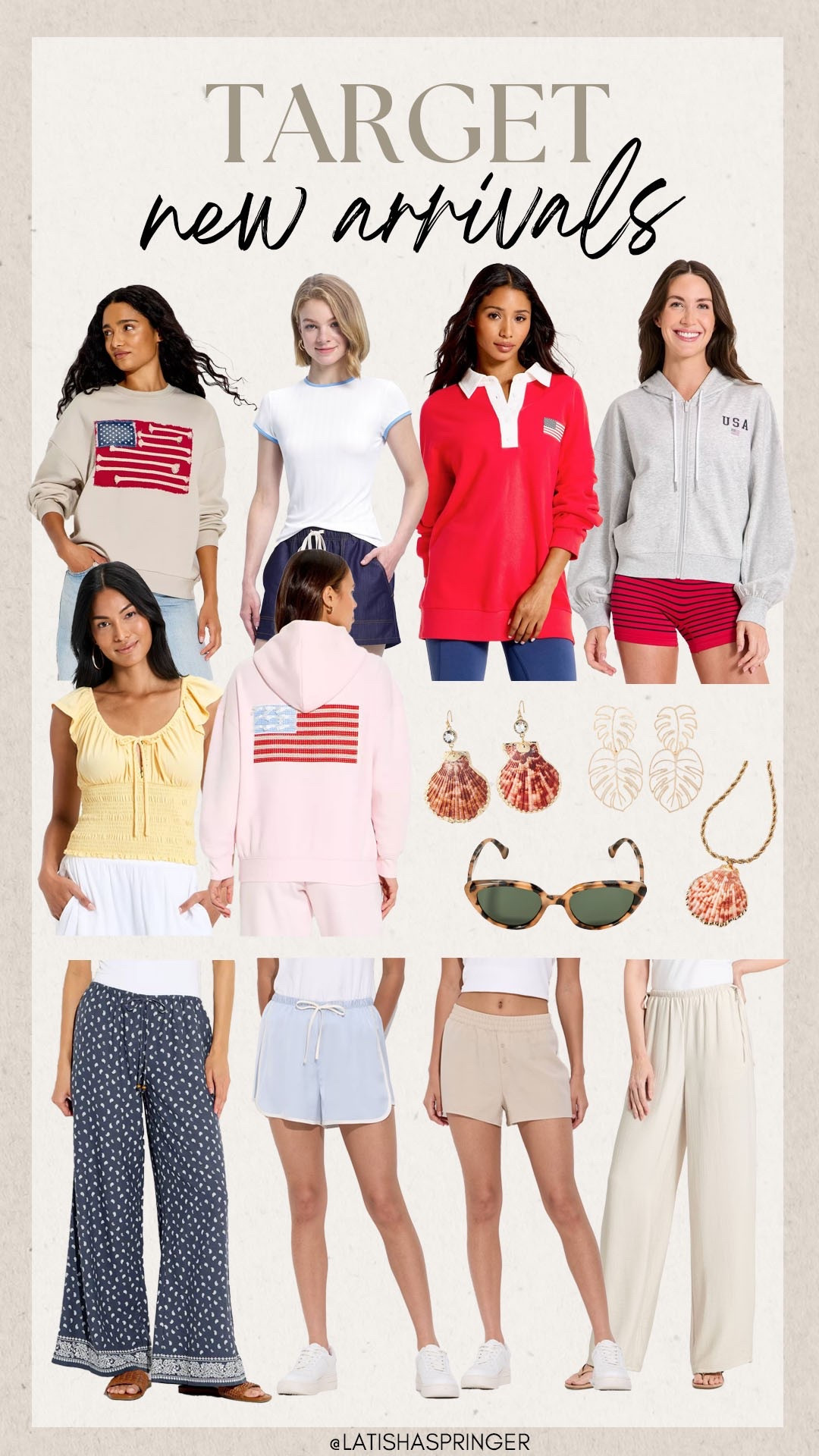 Target new arrivals. Target finds. Target fashion. Target red white blue style. Target American flag sweatshirt. Target summer shorts. Target summer pants.

#LTKootd #LTKSeasonal #LTKSaleAlert