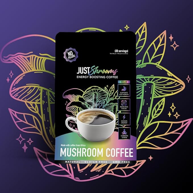 Just MOVE Mushroom Coffee, Organic Arabica Coffee Made With 5 Super Mushrooms, Lions Mane, King, ... | Amazon (US)