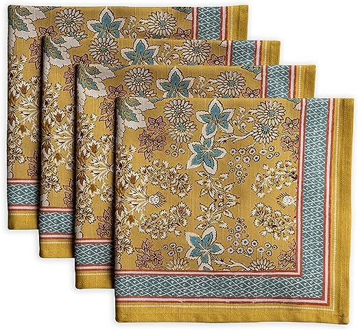 Maison d' Hermine Napkin 100% Cotton Set of 4 Decorative Washable Table Cloth Napkins for Gifts, ... | Amazon (US)