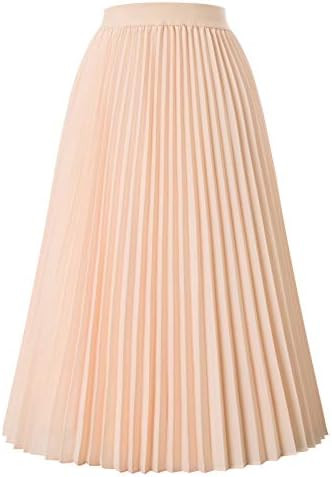 Kate Kasin Women's High Waist Pleated A-Line Swing Skirt KK659 | Amazon (US)