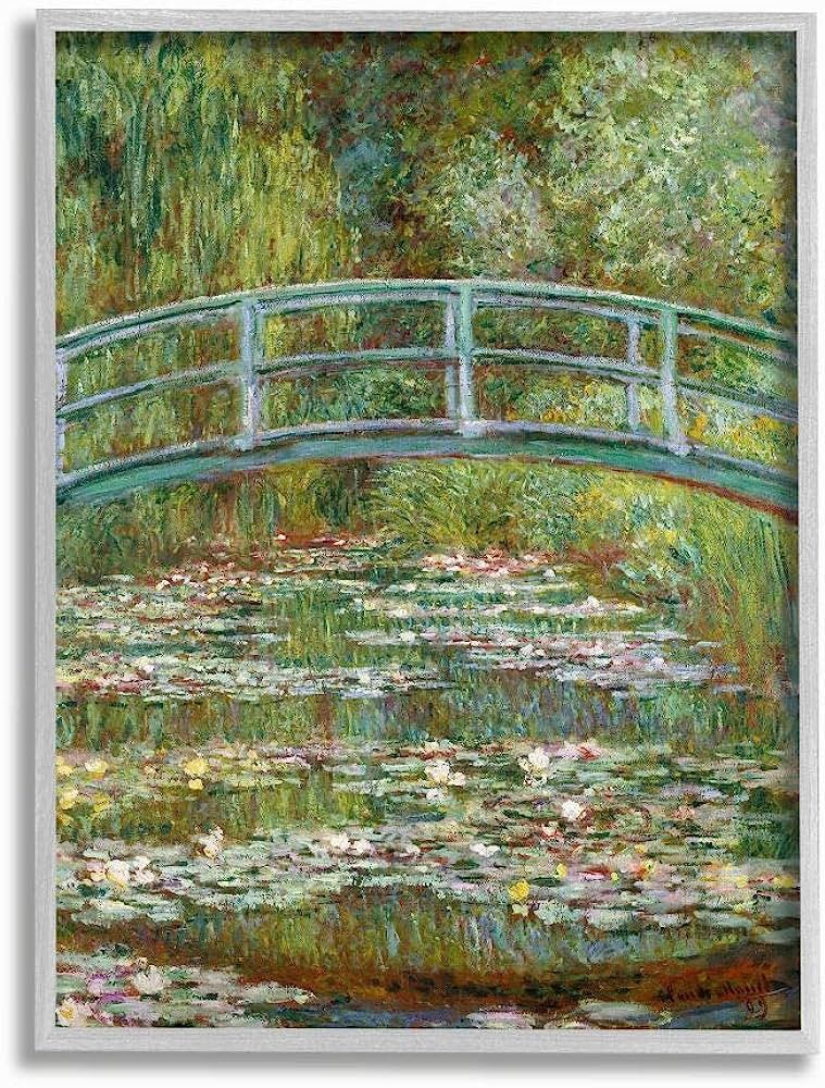 Stupell Industries Bridge Over Lilies Classic Painting, Design by Claude Monet Wall Art, 11 x 14,... | Amazon (US)