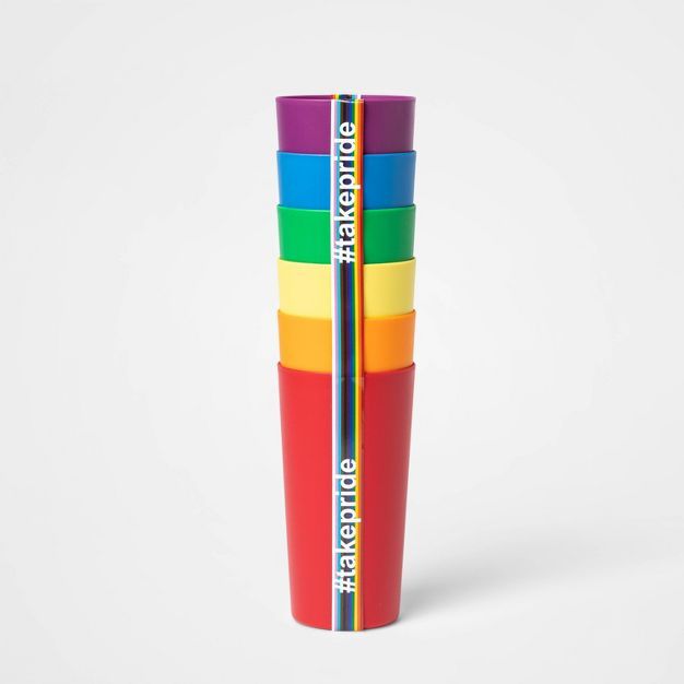 6pc Rainbow Cup Set Multicolor - Pride | Target