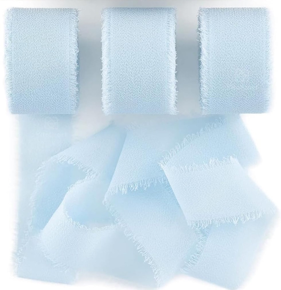 Vitalizart Light Blue Chiffon Silk Ribbon, Fringe Fabric 

#LTKkids #LTKbaby #LTKfamily
