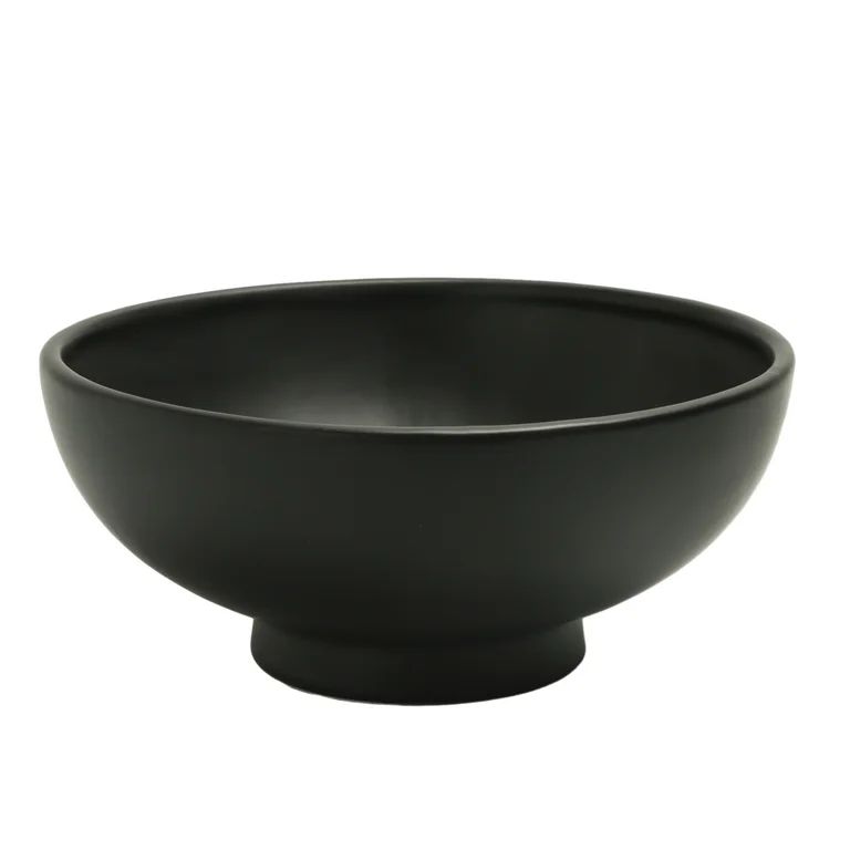 Better Homes & Garden Matte Black Round Ceramic Bowl | Walmart (US)