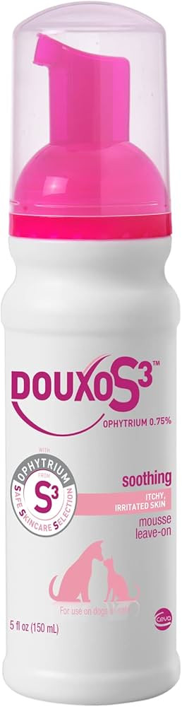 Douxo S3 Calm Mousse 5.1 oz (150 mL) - For Dogs and Cats with Allergic, Itchy Skin | Amazon (US)