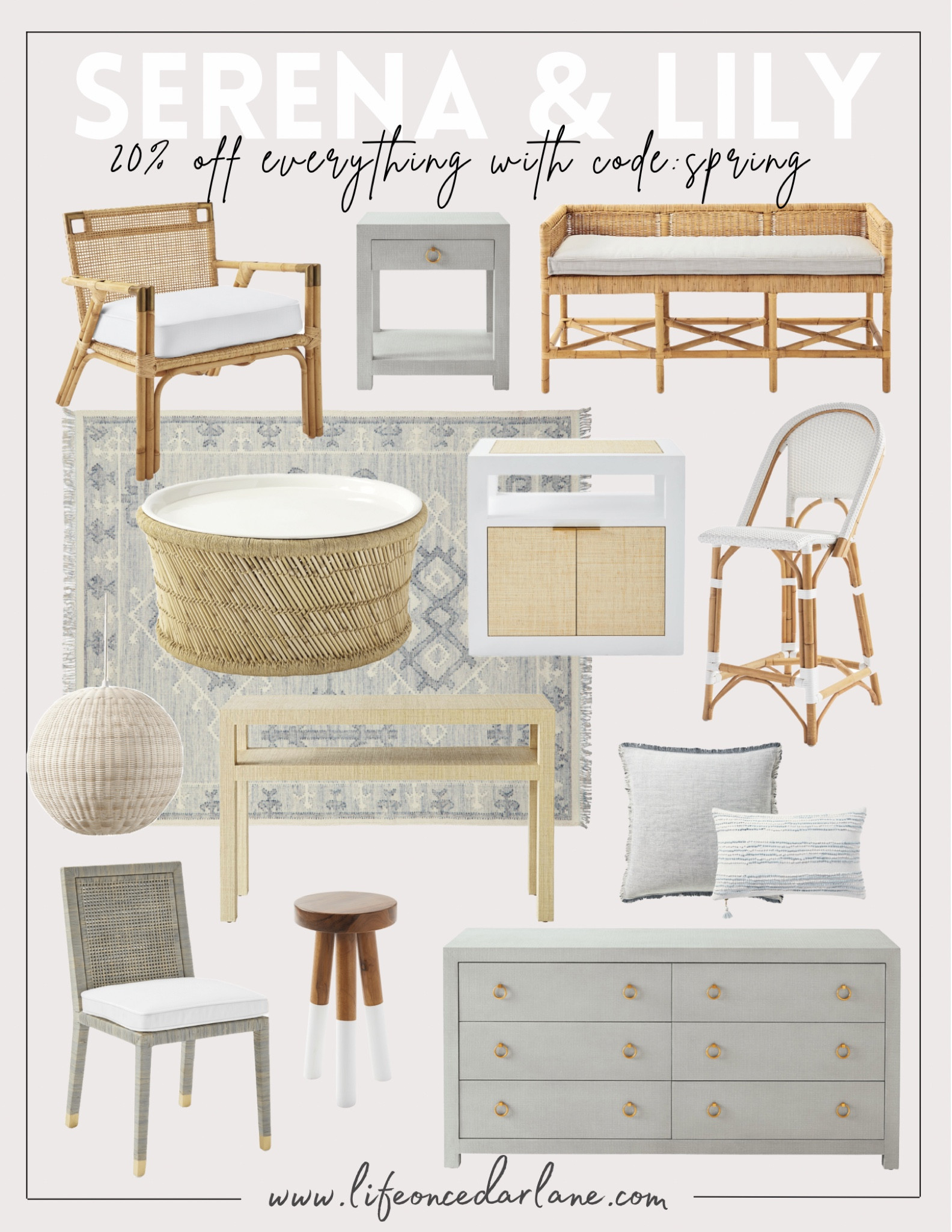 Save 20% site wide at Serena & Lily. Snag my kitchen stools, my living room accent chairs, my bedroom bench, my dining room chairs, and my pretty bedroom rug all on sale now!! Code : SPRING

#HomeDecor  #BedroomDecor #KitchenStools

#LTKsalealert #LTKhome #LTKFind