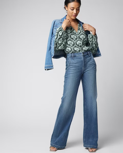 Extra High-Rise Everyday Soft Denim™ Wide Leg Trouser Jeans | White House Black Market