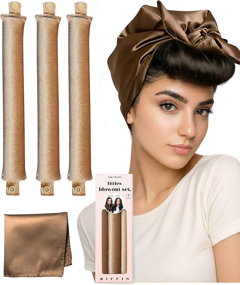 Littles Heatless Curls Overnight Rods - Upgraded Directional Grip Velvet Heatless Hair Curler to ... | Amazon (US)