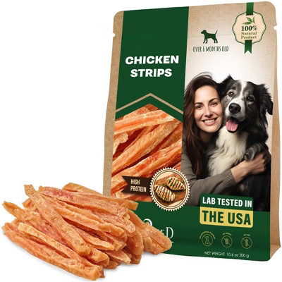 Beloved Pets Dog Treats Chicken Jerky Strips, Chews, Rawhide Free, Human Grade 10.6 - 1 Pack | Target