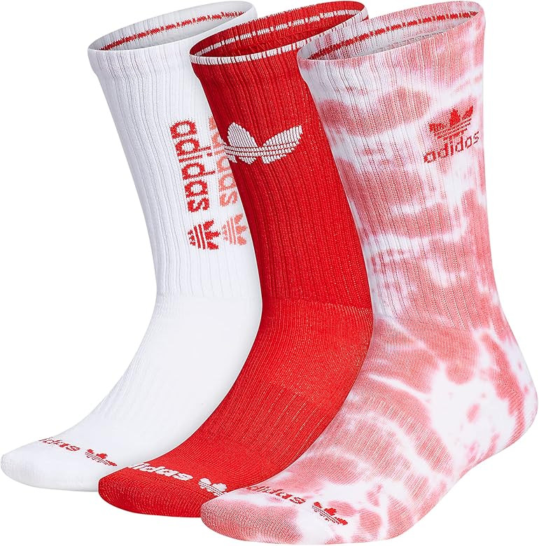 adidas Originals mens Mixed Graphics Cushioned Crew Socks (3-pair) | Amazon (US)
