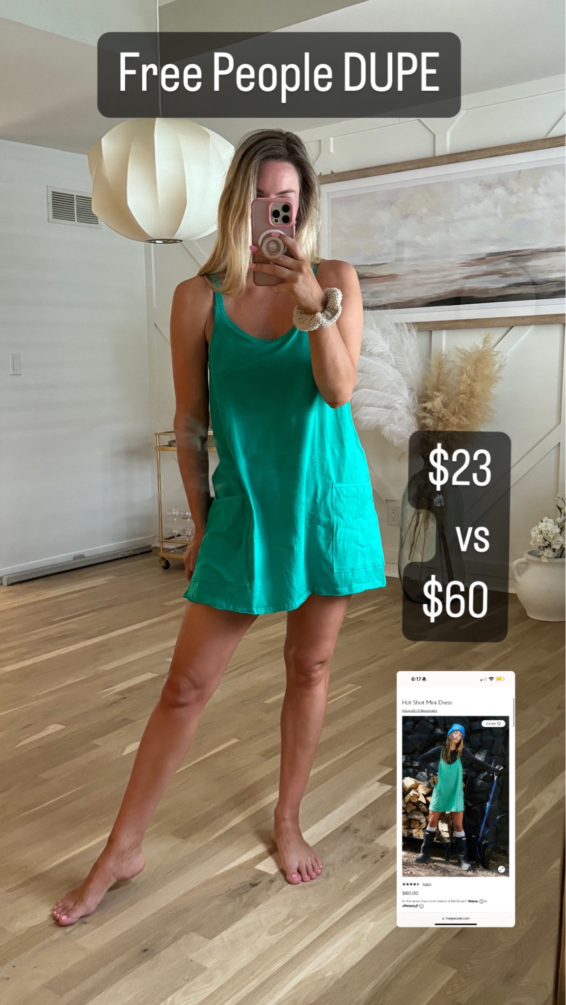 I have both and can’t tell the difference without looking at the tag. So cute!! 💚

10% off dupe today. Wearing a M. 

#LTKsalealert #LTKswim #LTKfitness