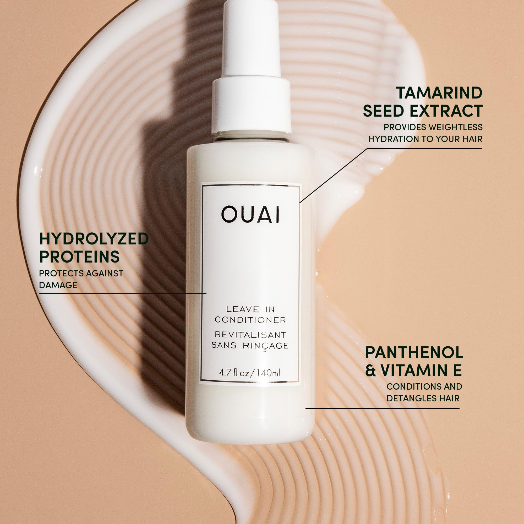 OUAI Leave In Conditioner & Heat Protectant Spray - Prime Hair for Style, Smooth Flyaways, Add Sh... | Amazon (US)