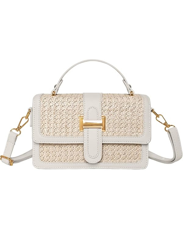 Straw Crossbody Bags for Women Summer Straw Clutch Bag Woven Beach Purse Vacation Handbags | Stra... | Amazon (US)