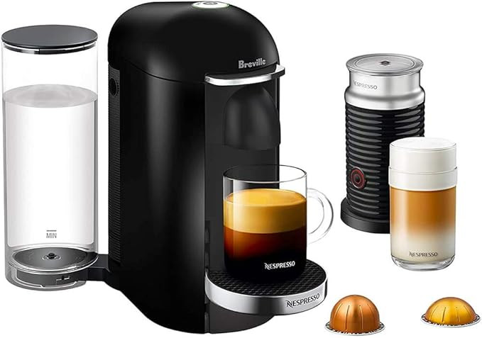 Nespresso Vertuo Plus Deluxe Coffee and Espresso Maker by Breville, Piano Black with Aeroccino Mi... | Amazon (US)