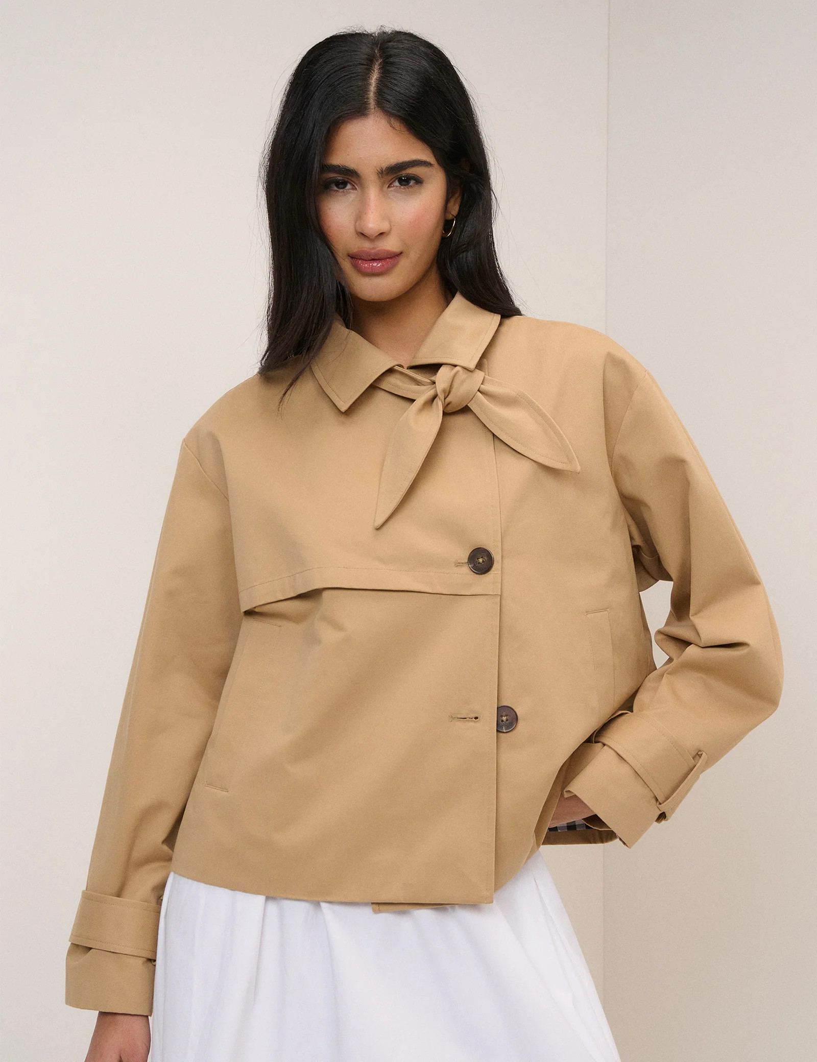 Camel Tie Trench Jacket | Nobody's Child