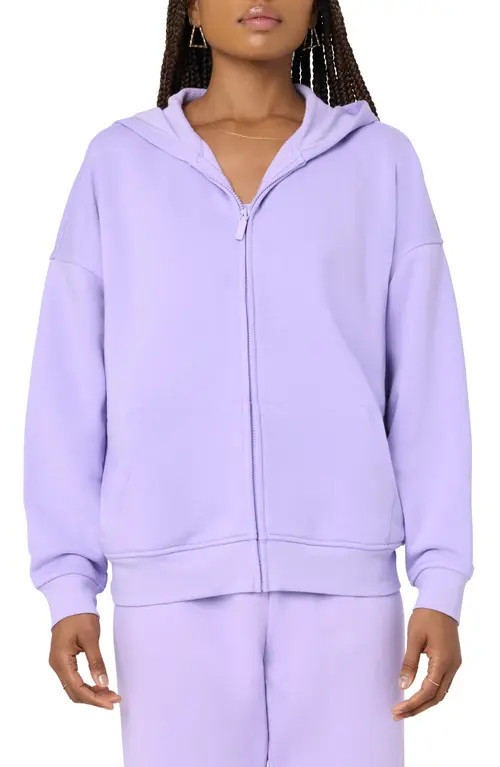 Florence by Mills Cozy Crush Oversize Zip Hoodie in Millie Lavender at Nordstrom, Size Small | Nordstrom