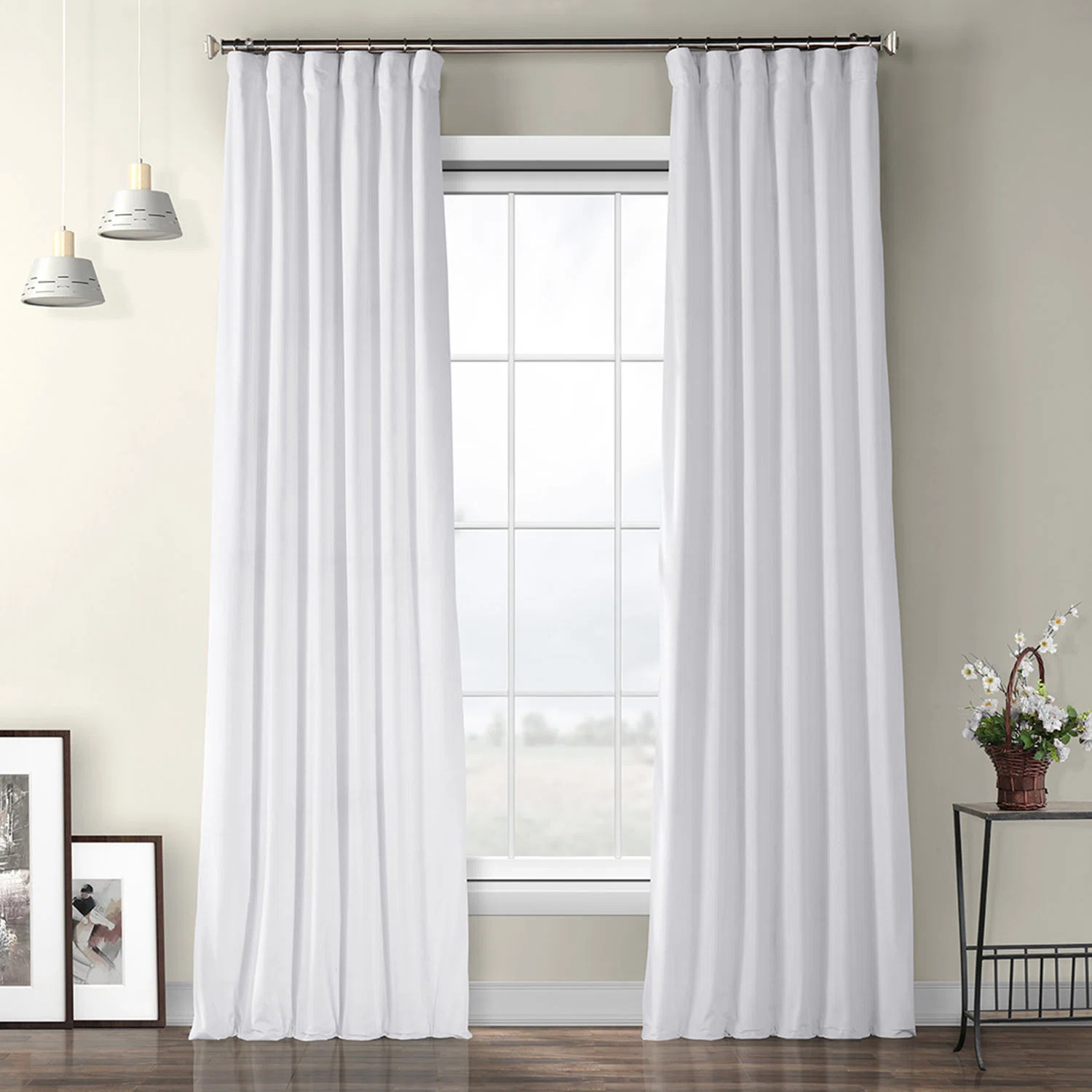 Heritage Red Barrel Plush Velvet Room Darkening Thermal Single Curtain Panel | Wayfair North America