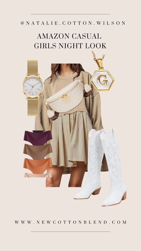 Dress in M, though a S would be better. I would say size down 1

Boots run TTS

Watch, necklace and belt bag are similar 

#LTKfindsunder50 #LTKsalealert #LTKshoecrush