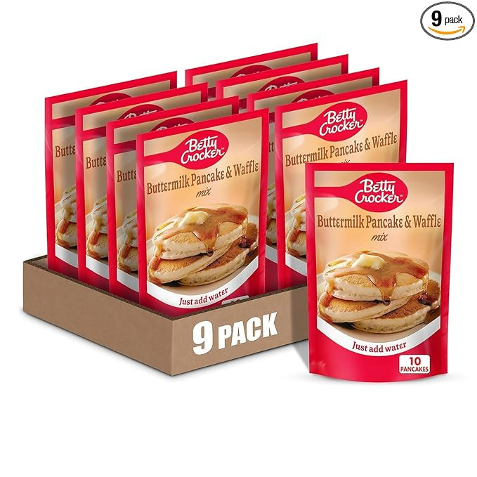 Betty Crocker Buttermilk Pancake and Waffle Mix, 6.75 oz. (Pack of 9) | Amazon (US)