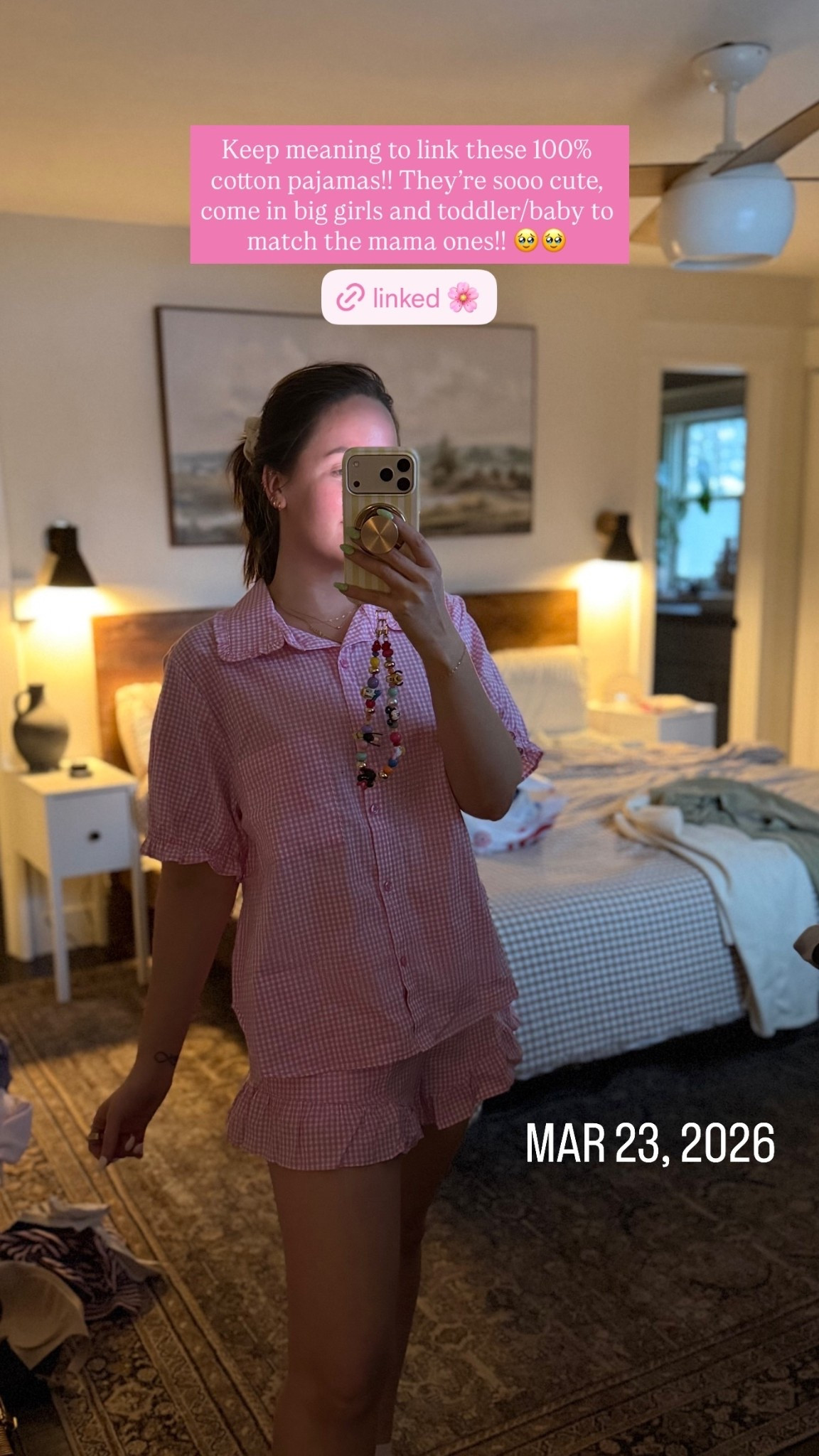 Keep meaning to link these 100% cotton pajamas!! They’re sooo cute, come in big girls and toddler/baby to match the mama ones!! 🥹🥹