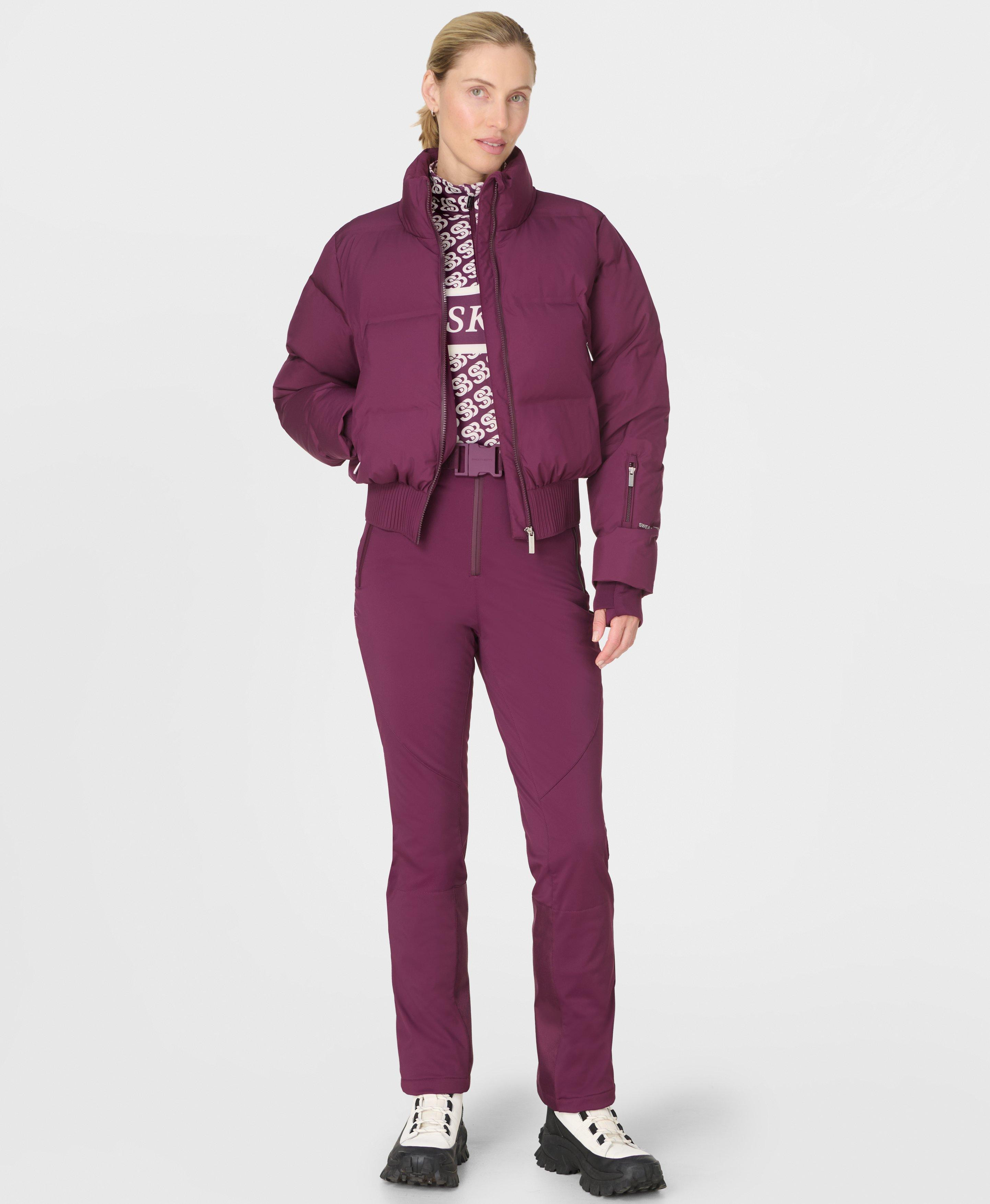 Power High Waist Sculpting Salopettes - Plum Purple | Women's Trousers & Yoga Pants | Sweaty Bett... | Sweaty Betty UK