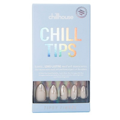 Chillhouse Chill Tips Press-On Fake Nails - Tipsy Tinsel - 24ct | Target