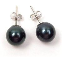 7.5-8mm Aaa Akoya Black Pearl 14K Yellow Or White Gold Stud Earrings | Etsy (US)