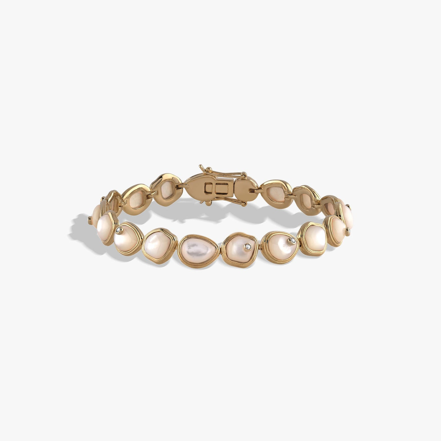 Organic Pearl Gemstone Tennis Bracelet | Awe Inspired