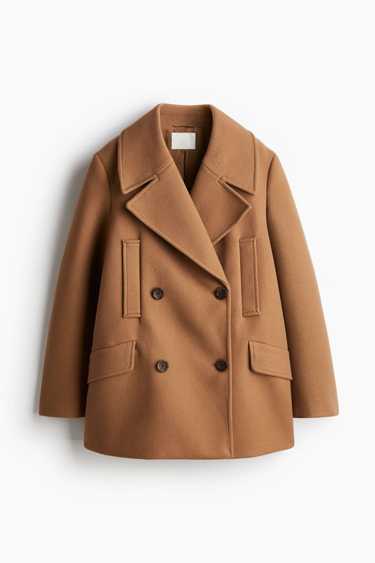 H & M - Pea coat - Beige | H&M (UK, MY, IN, SG, PH, TW, HK)