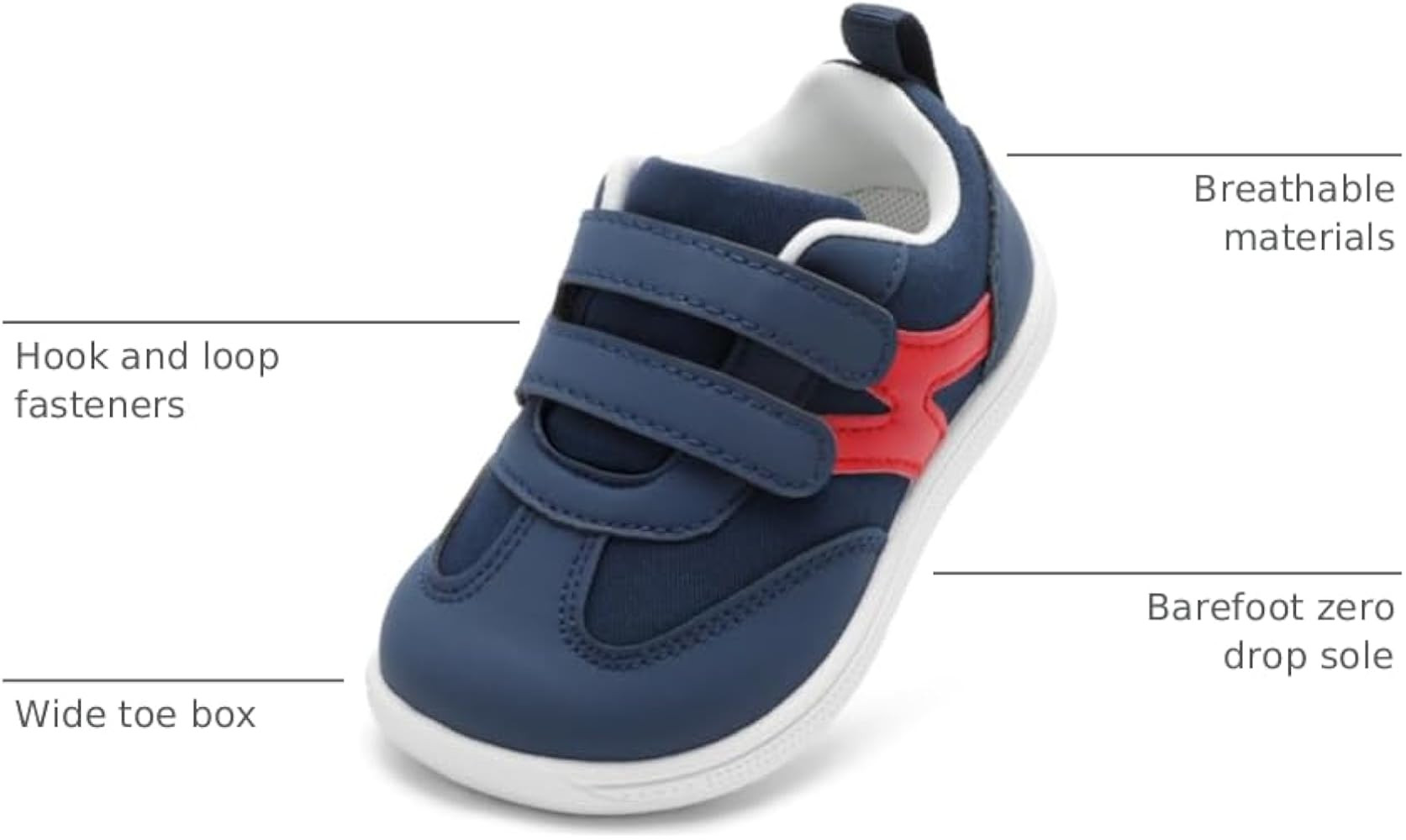 Toddler Lightweight Slip on Sneakers: Boys Barefoot Shoes Kids Walking Shoes Boy Sneakers, Toddle... | Amazon (US)