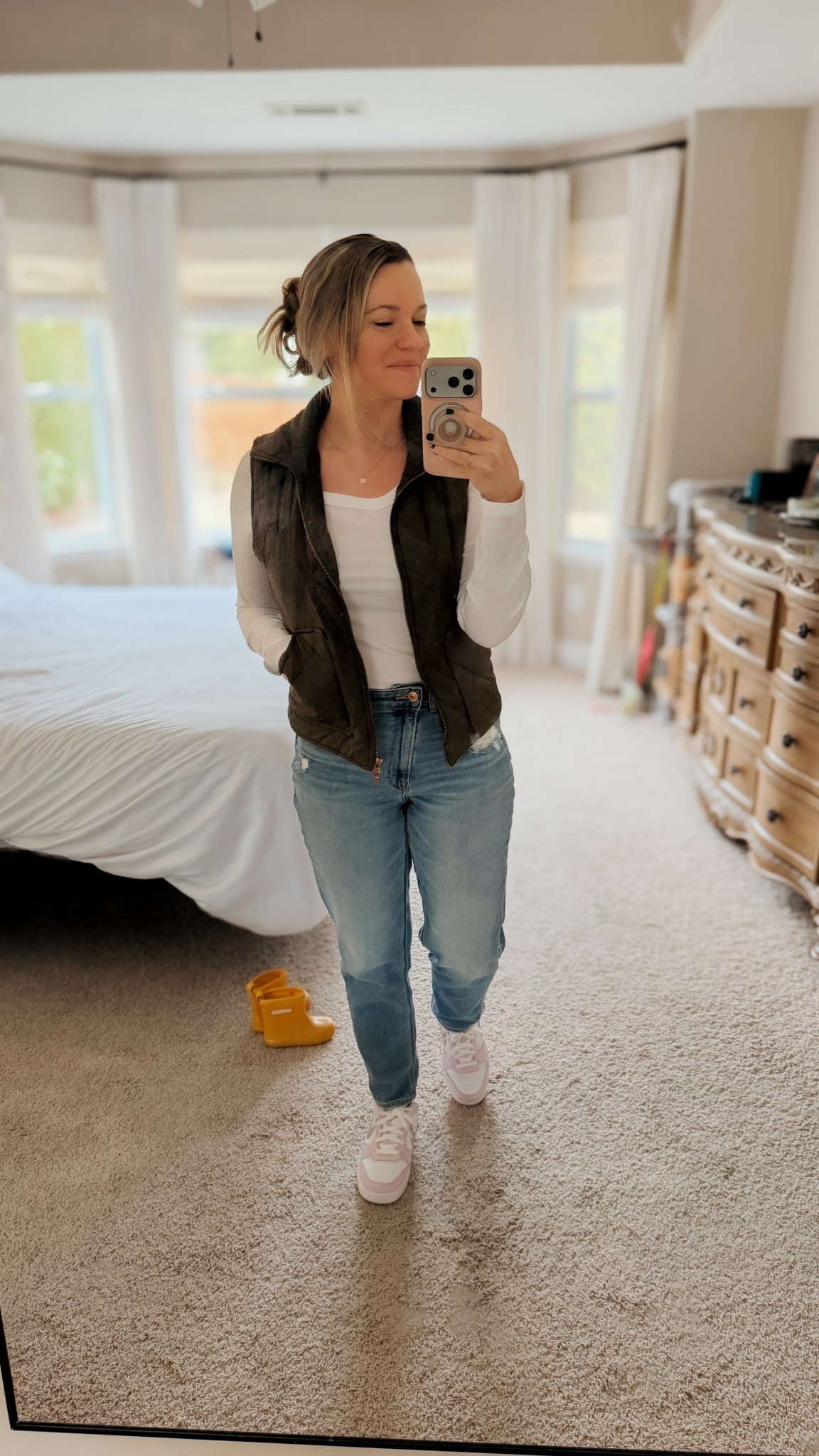 The best plain white tee! December fit check! Running errands outfit | DIY project outfit | casual Saturday 

#LTKgrwm #LTKPetite #LTKSaleAlert