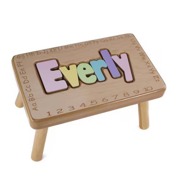 Name Stool with  Alphabet | Etsy (US)