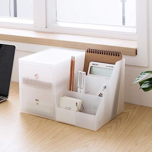 Poeland Multifunctional Desktop Management Organizer Makeup Storage Box Collection | Amazon (US)