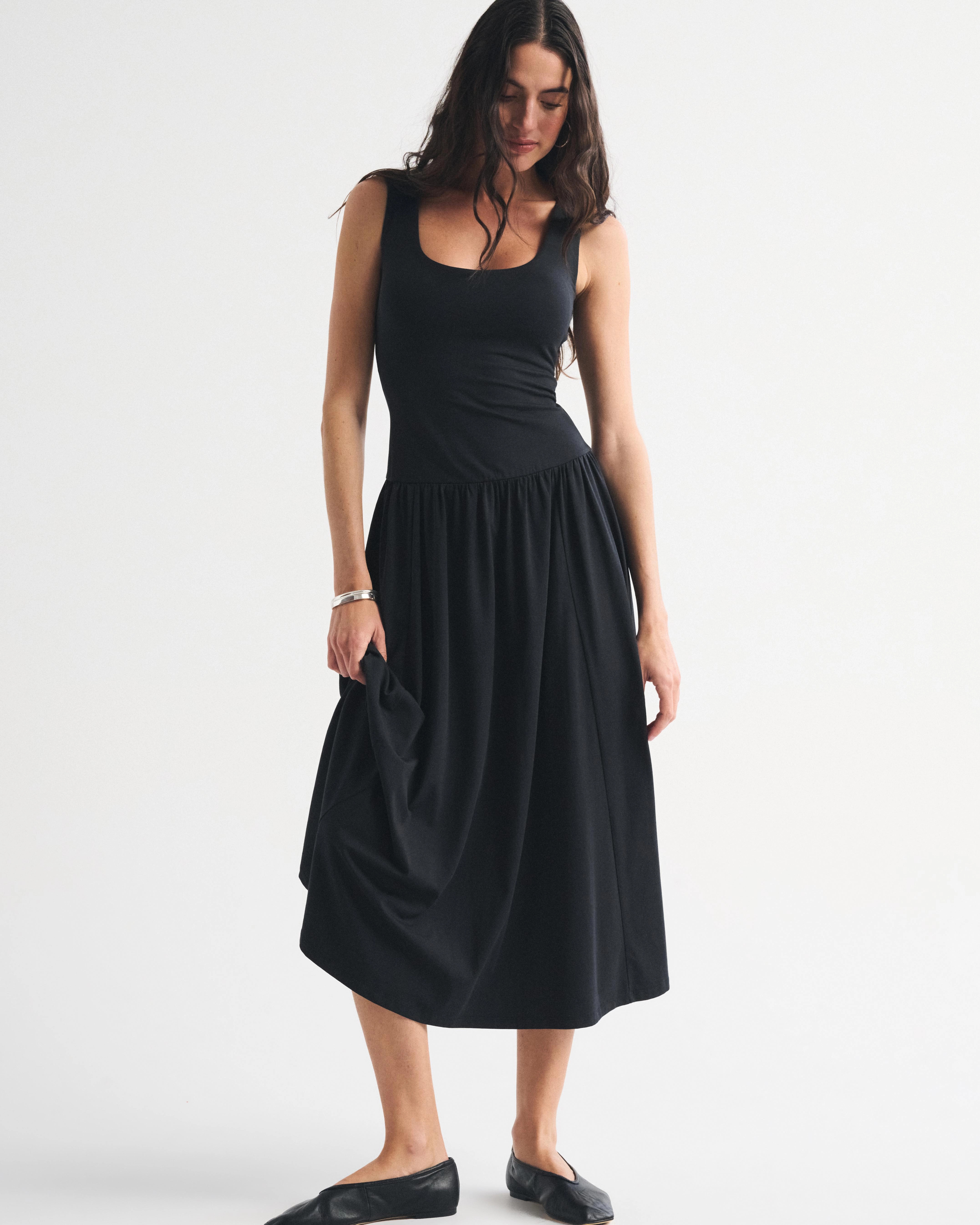 Bra-Free 2-in-1 Reversible Knit Maxi Dress | Abercrombie & Fitch (US)