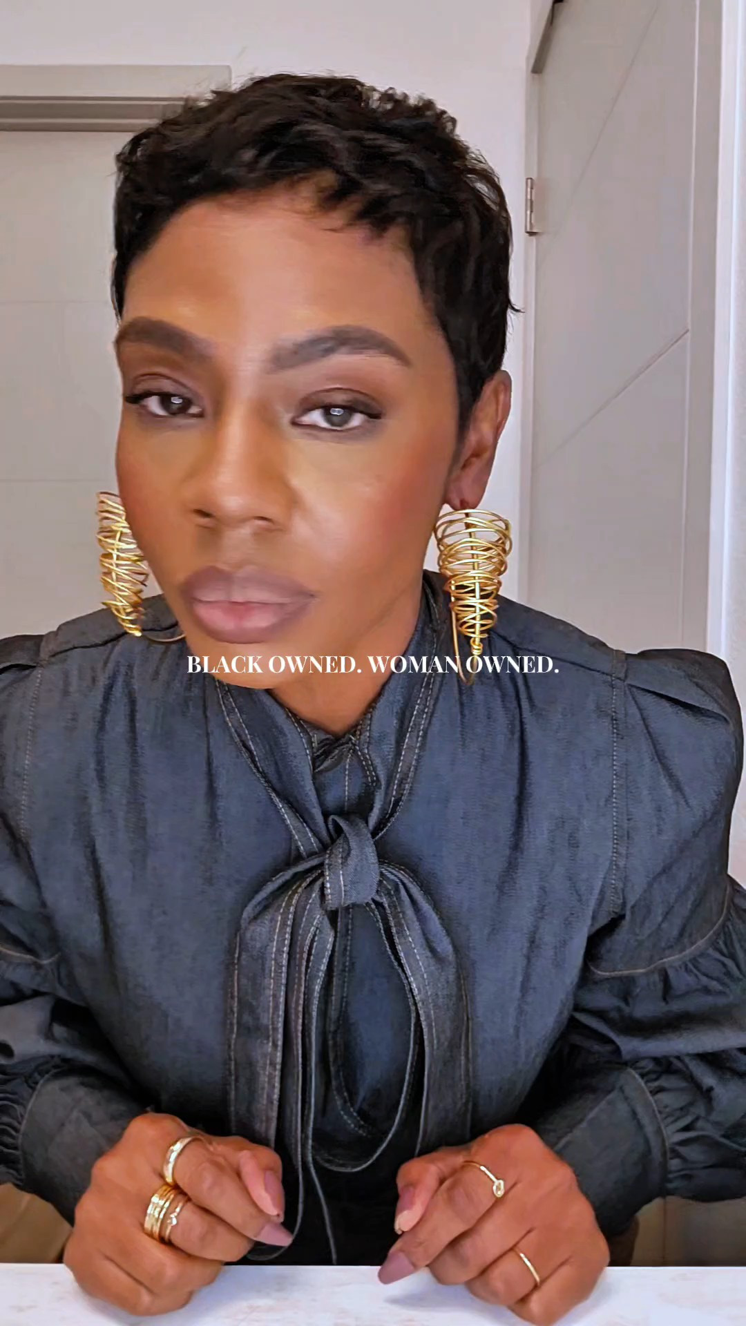 Love A Good Denim Top and Bold Jewelry 

#LTKgrwm #LTKootd #LTKPetite