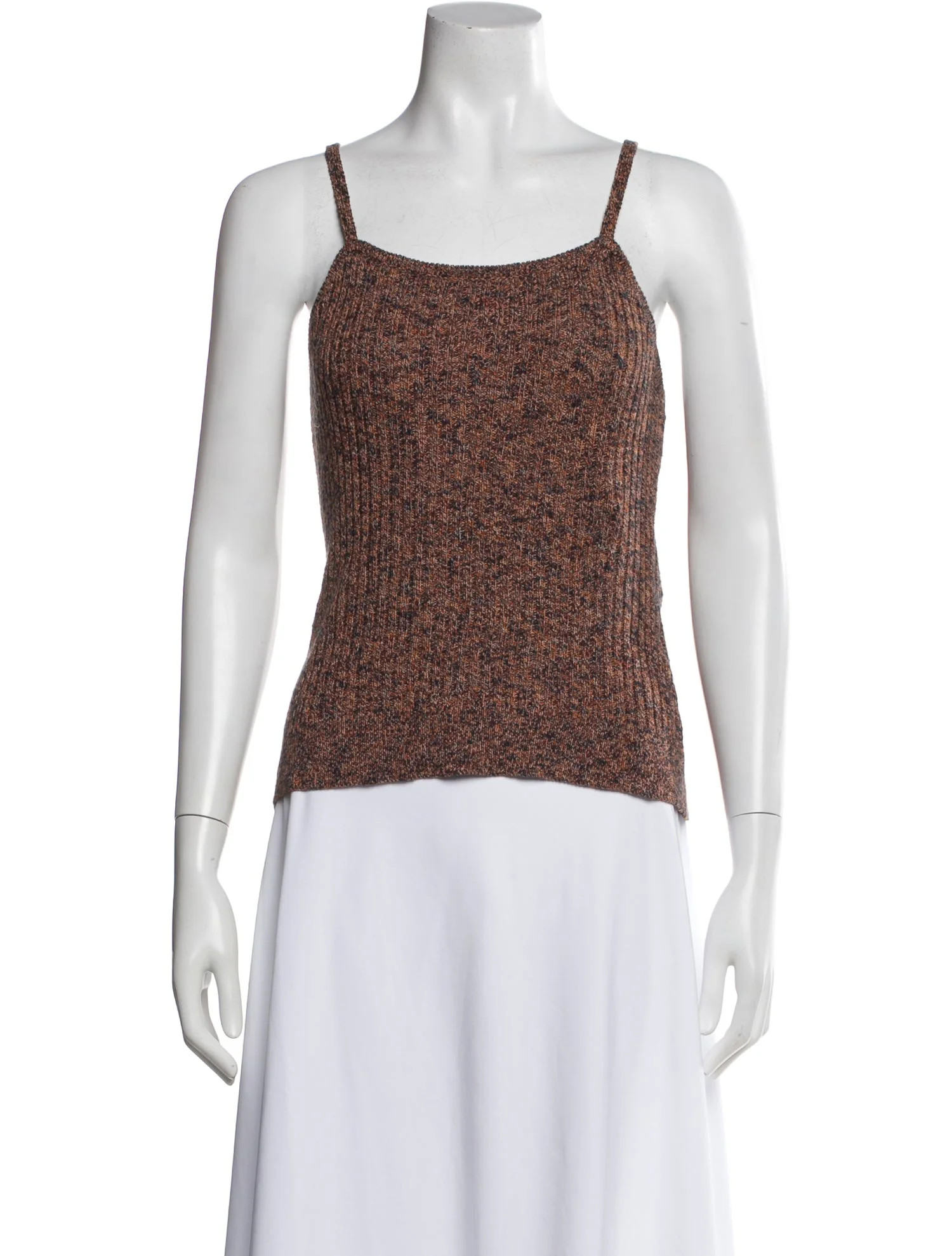 Sézane Patterned Square Neckline Top - Brown Tops, Clothing - WSEZA55692 | The RealReal | The RealReal