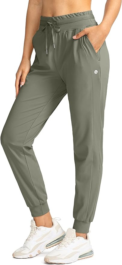 G Gradual Women's Joggers Pants with Zipper Pockets High Waisted Athletic Tapered Sweatpants for ... | Amazon (US)