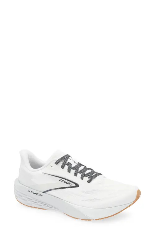 Brooks Launch 11 Running Shoe in White/grey/black at Nordstrom, Size 9.5 | Nordstrom