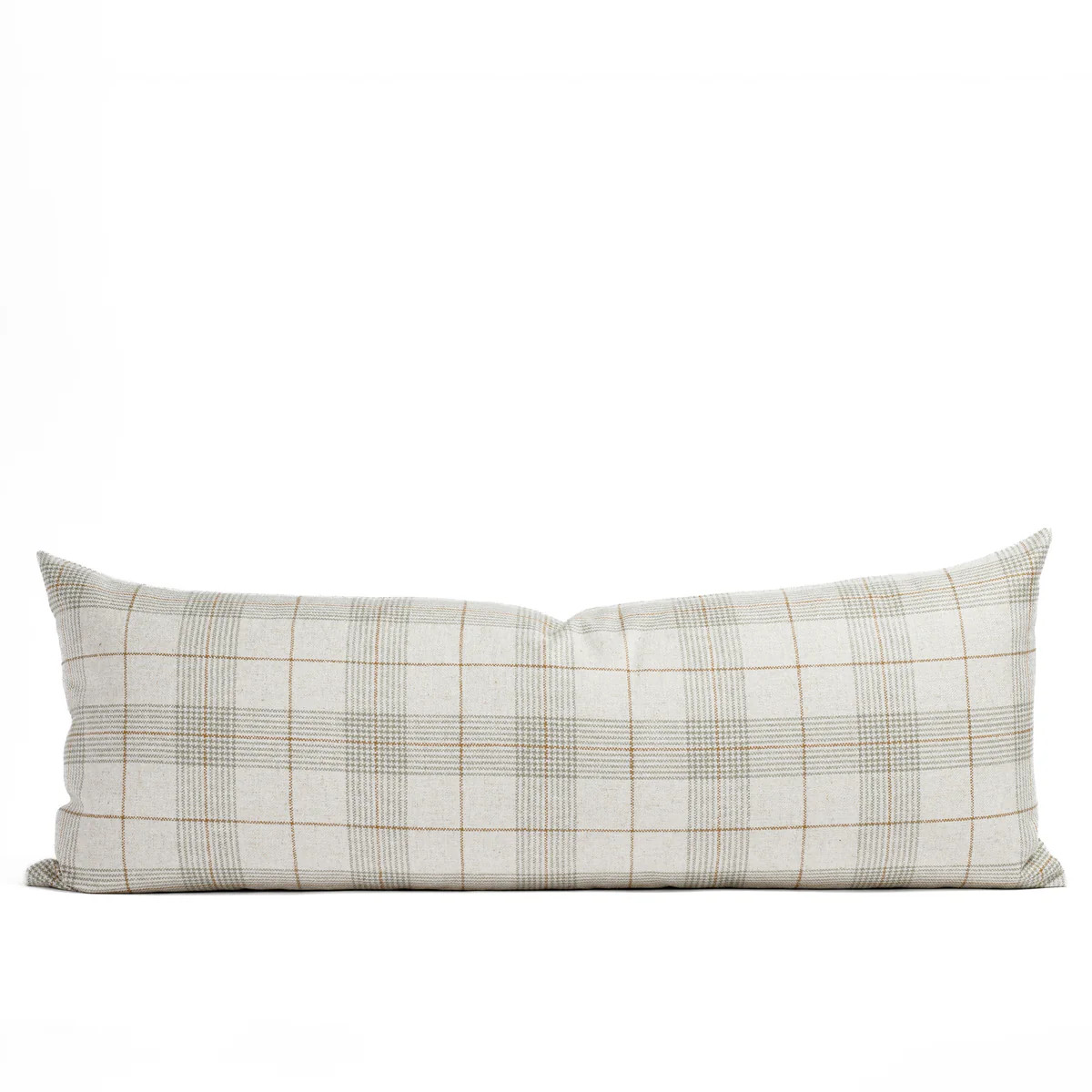 Cabot Plaid 16x42 Bolster Pillow, Sage | Tonic Living