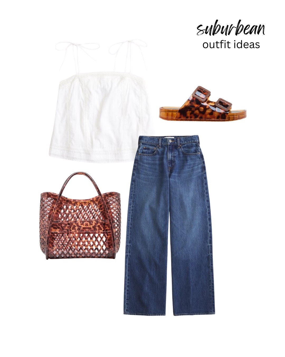 Cute women’s outfit for summer✨

Wide leg jeans, white summer top, tortoise

#LTKootd #LTKSeasonal