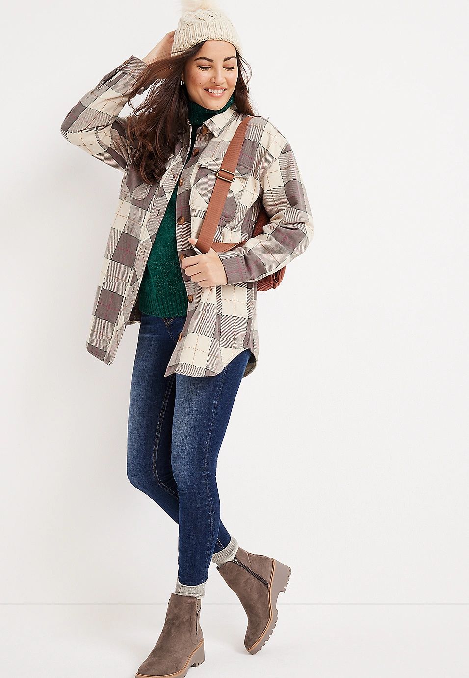 Plaid Shacket | Maurices