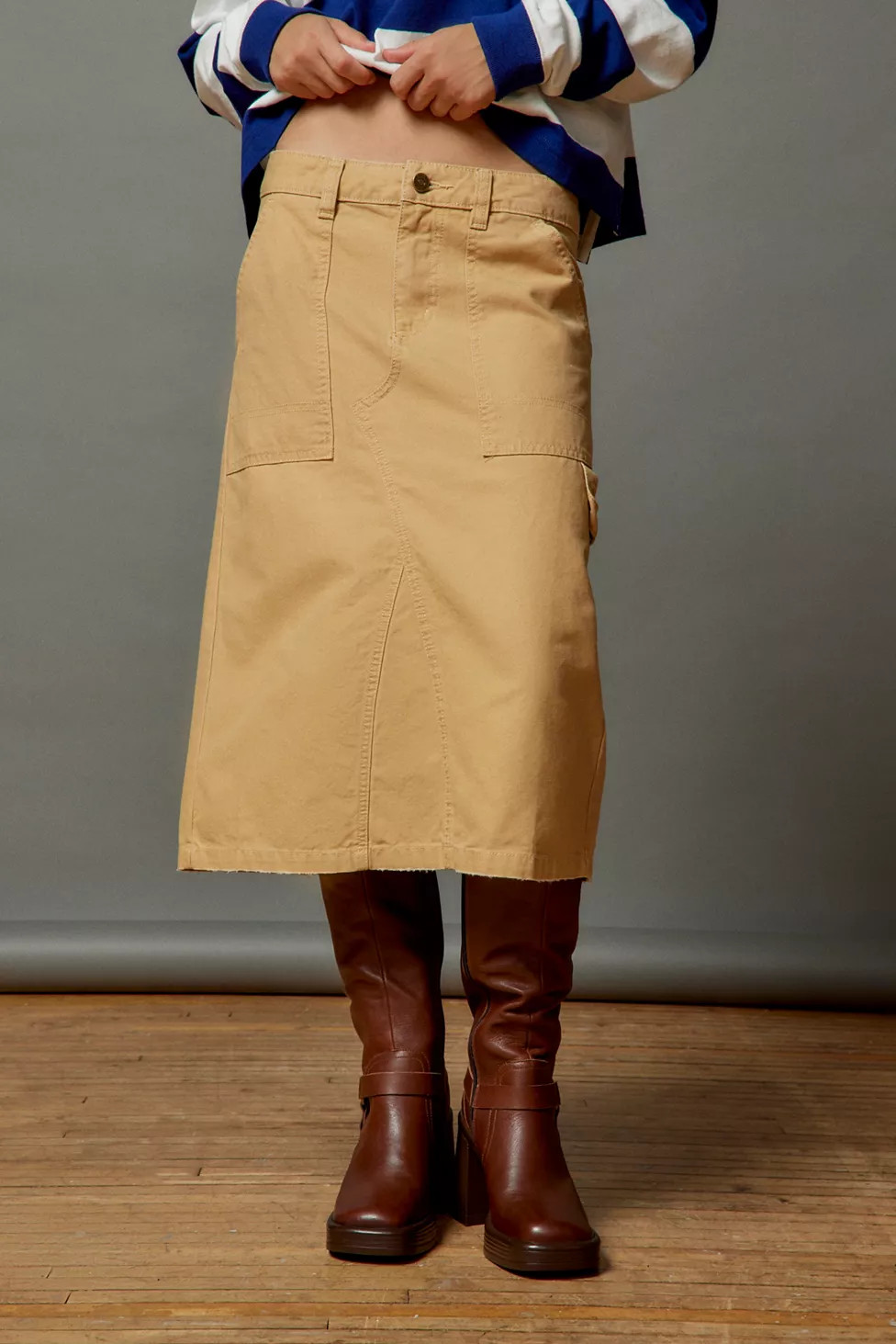 BDG Canvas Midi Skirt | Urban Outfitters (US and RoW)